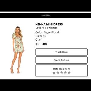 Floral mini dress by Lovers + Friends. Size XS